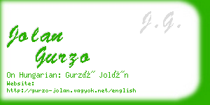 jolan gurzo business card